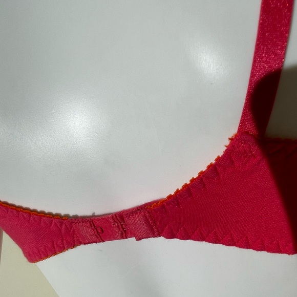 AUBADE Paris BAHIA Balconette SHOWGIRL Orange Underwire Demi Bra Sz 34C Lace - Picture 7 of 11